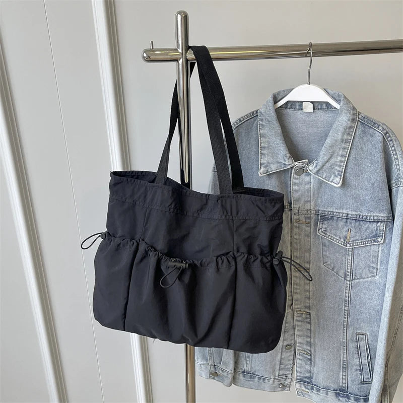 Large Capacity Tote Bag – Fashion Canvas Shoulder Bag for Work, Commuting, and Everyday Use