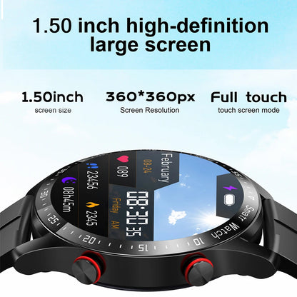 2024 New Bluetooth Call Smartwatch for Men – 360x360 HD Display, Heart Rate, ECG+PPG, Fitness Tracker for Huawei