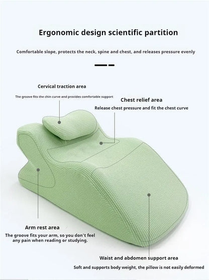 Face Down Pillow – Ergonomic Home Massage Cushion with Neck Support for Comfortable Sleeping & Bed Wedge Support