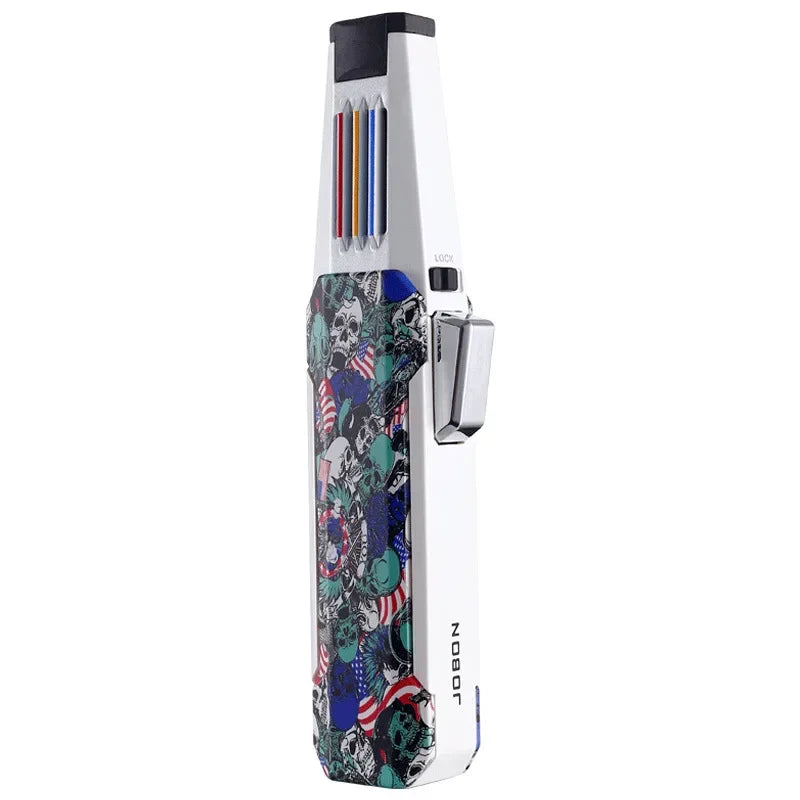 New JOBON Windproof Pen Jet Butane Lighter — Metal Airbrush Torch for Cigar, BBQ & Kitchen