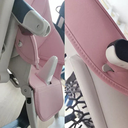 Baby Stroller Leather Cushion Seat Cover, PU Composite Sponge Padded Baby Dining Chair Protector, Comfortable Stroller Seat Accessories