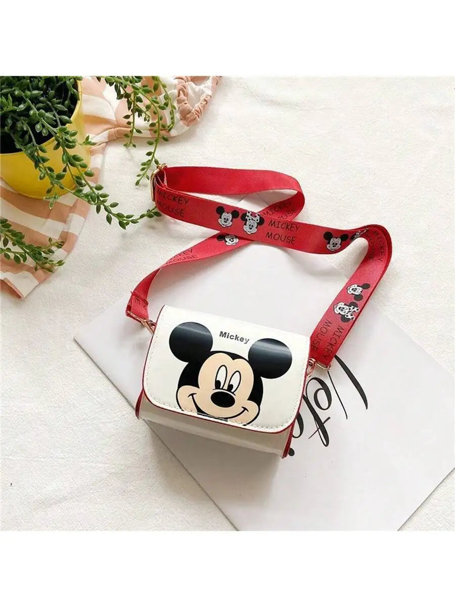 Disney Anime Square Shoulder Bag – Kawaii Mickey & Donald Duck Cartoon Messenger Tote Backpack Fashion Bag for Kids & Adults