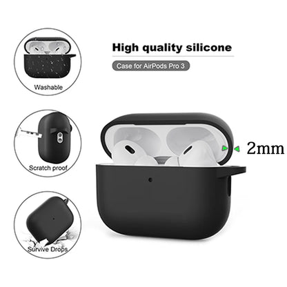 AirPods Pro 3 Silicone Case - Protective Bluetooth Earphone Cover for Apple AirPods Pro 3