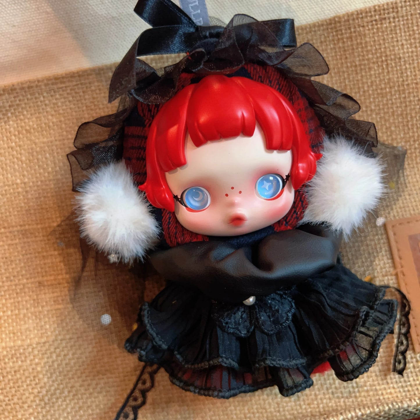 10cm Skullpanda Doll Clothes – Vintage Princess Dress Set with Headwear, Winter Symphony Series