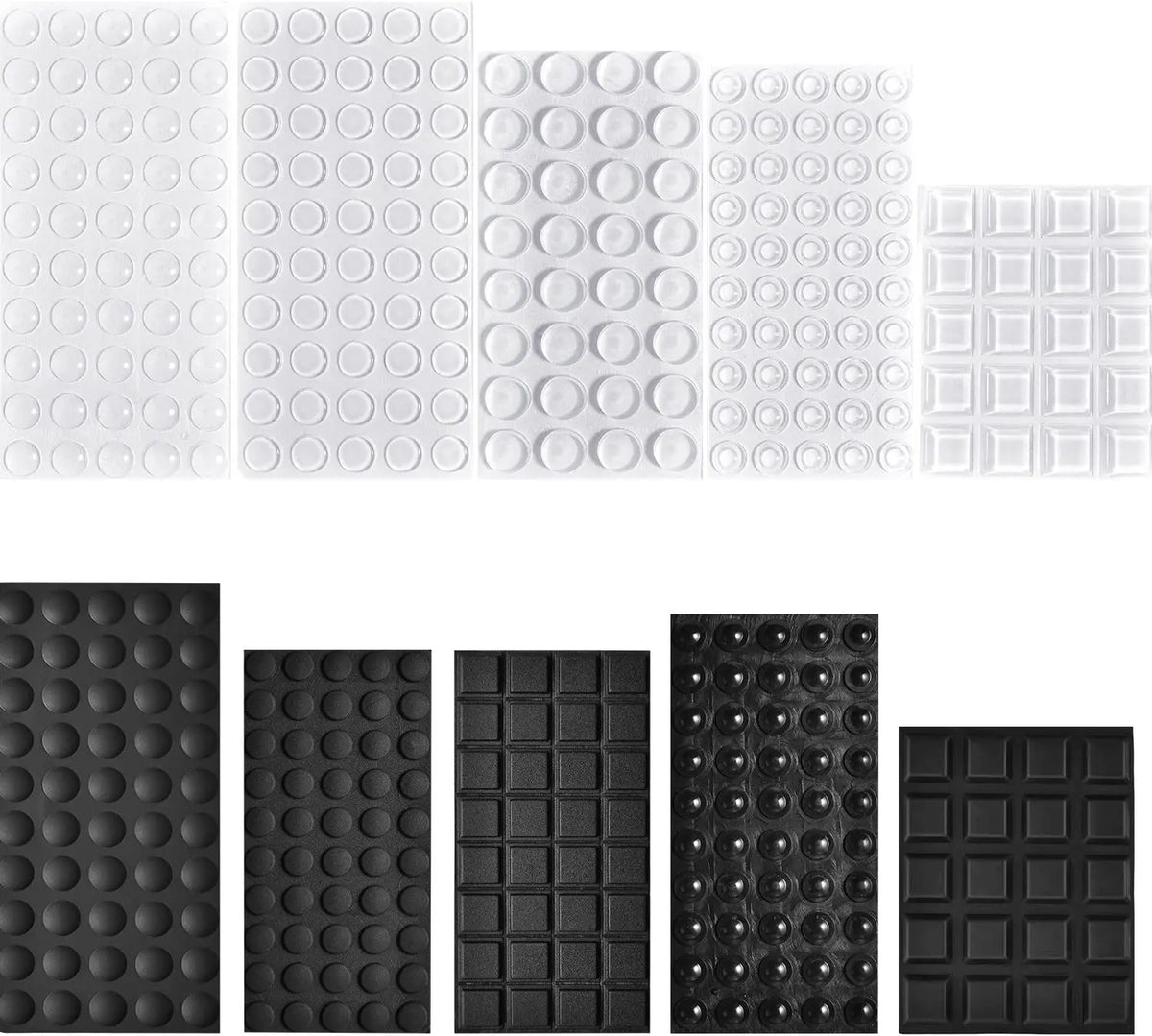 18–100Pcs Soft Silicone Anti-Slip Bumper Pads - Rubber Furniture Feet, Cabinet Dampers, Drawer & Door Cushion Protectors
