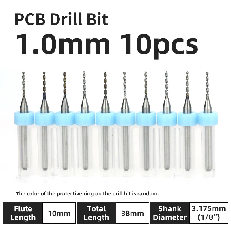 0.1–1.0mm Micro Carbide PCB Drill Bit Set – Tungsten Steel Bits for CNC, Wood & Circuit Board Precision Drilling