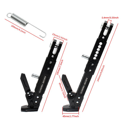 Motorcycle Kickstand Support — Universal Alloy Side Stand Bracket for Dirt Bikes & Motorbikes Tripod Foot Holder