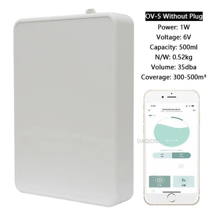 500ML Smart Fragrance Diffuser - Waterless Essential Oil Air Freshener for Home & Professional Use