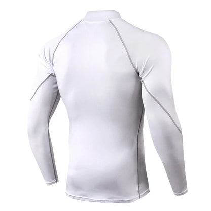 Men's Quick Dry Long Sleeve Compression Sport T-shirt - Bodybuilding Running Shirt for Gym Fitness, Tight Rashguard