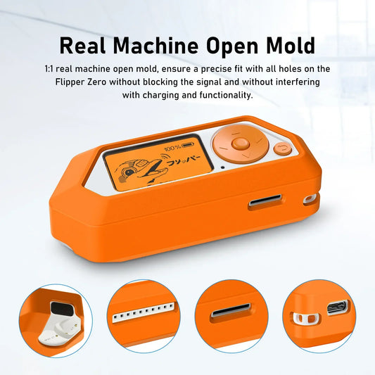 Flipper Zero Silicone Case - Protective Open-Source Electronic Pet Dolphin Gadget Cover for Geek Accessories