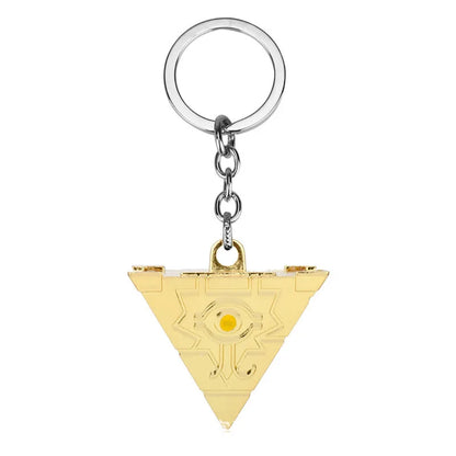 Yu-Gi-Oh! Yugi Muto Keychain - 3D Millennium Puzzle & Millennium Wheel Pendant