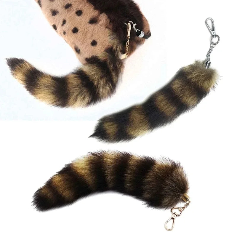 New Fashion Wolf Tail Fur Keychain – Unisex Car Keyring & Bag Charm Accessory Gift