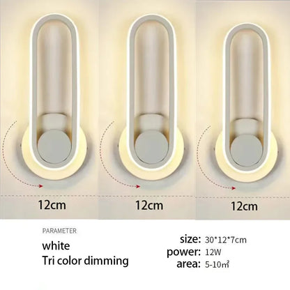 Modern Rotatable LED Wall Light - Indoor Wall Sconce for Bedroom, Stairway, Living Room and Dining Room