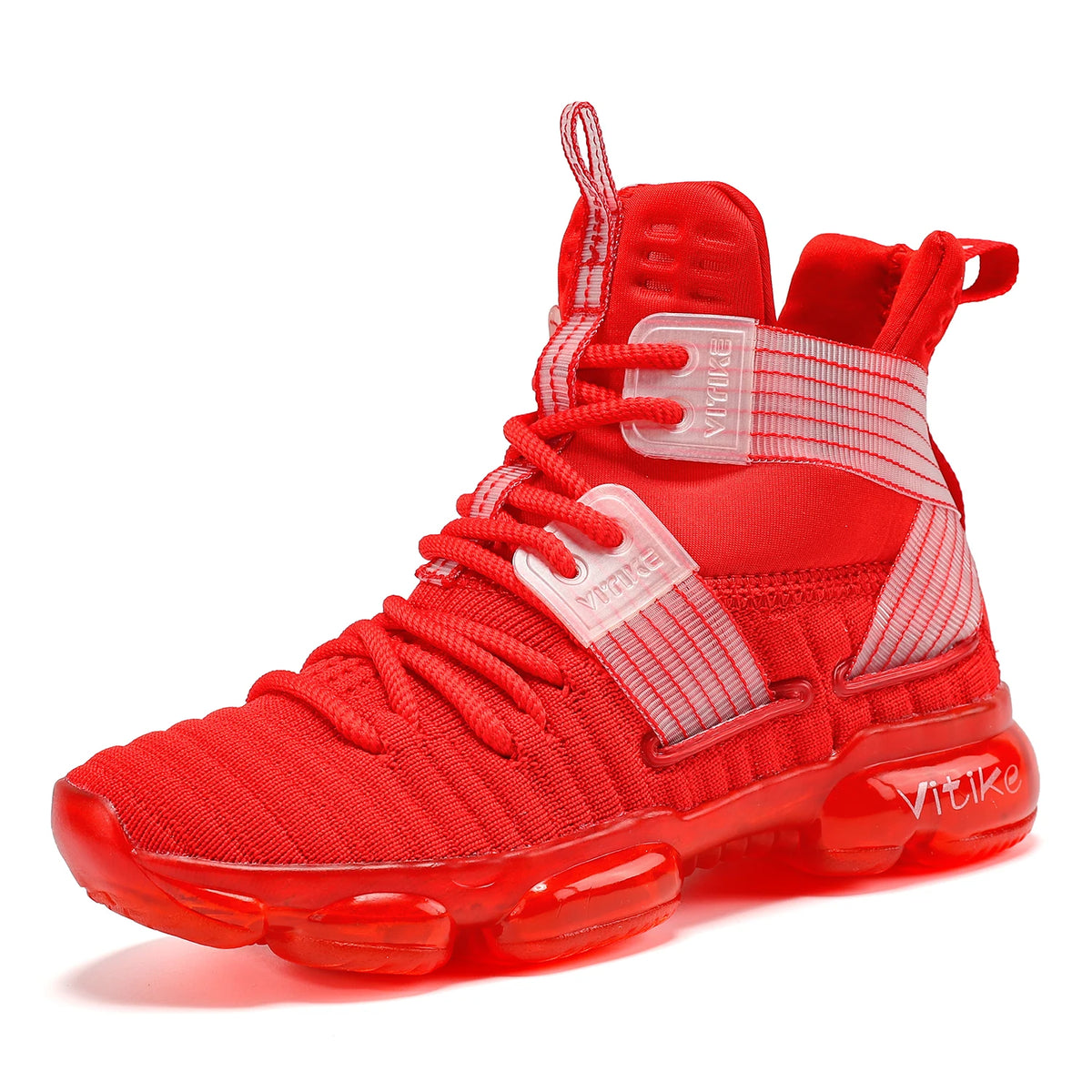 Kids High-Top Basketball Shoes - Durable Lace-Up Non-Slip Sports Sneakers for Running & Play