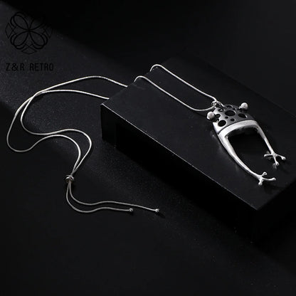Vintage Long Chain Necklace – Irregular Gothic Pendant Jewelry for Women, 2023 Trendy Fashion Accessories