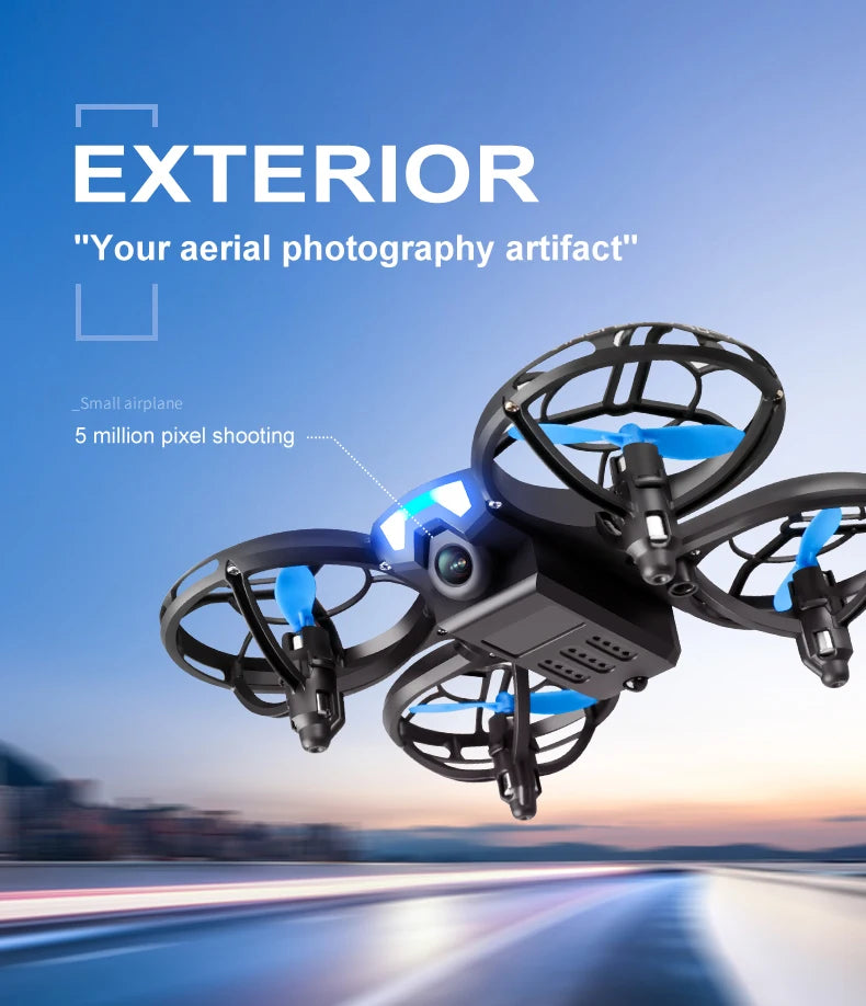 V8 Mini Drone with 4K & 1080P HD Wide-Angle Camera – WiFi FPV RC Helicopter with Height Hold for Kids