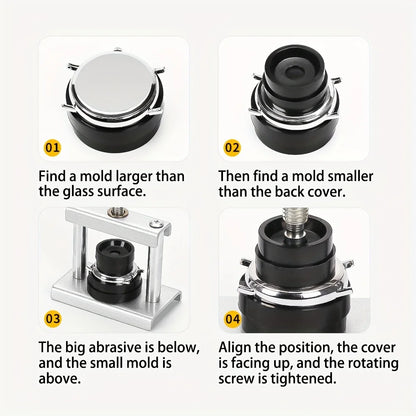 12/18pcs Professional Watch Repair Tool Set – Metal Back Cover Closer Kit for Watchmaker Maintenance