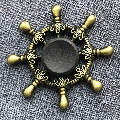 Bronze Metal Alloy Fidget Spinner R188 – Silent Hand Gyro Stress Relief Toy for Kids & Adults