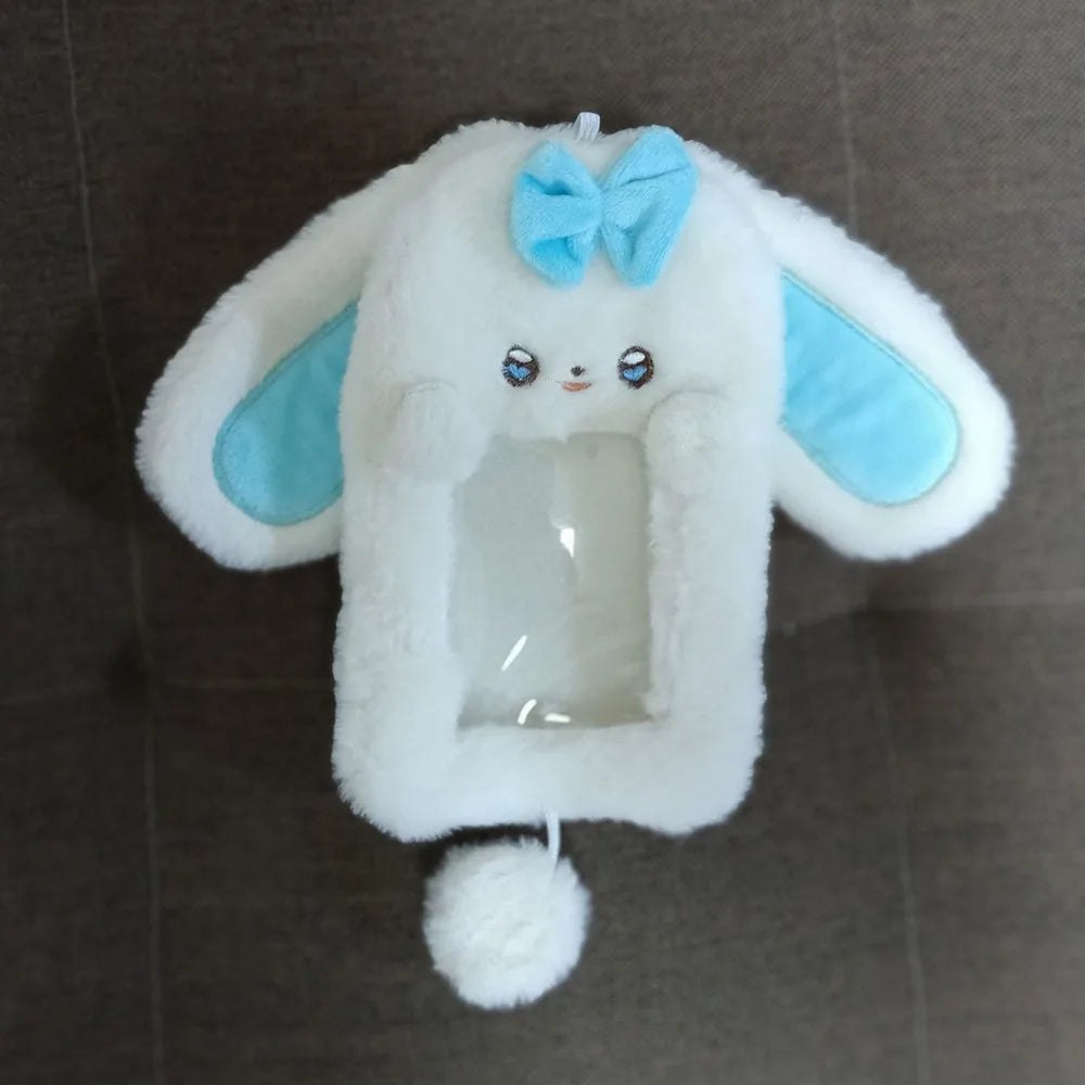 Multifunctional Rabbit & Dog Photocard Case - Cute Photo Card Holder for Idol Photos, Collectibles & Protective Storage