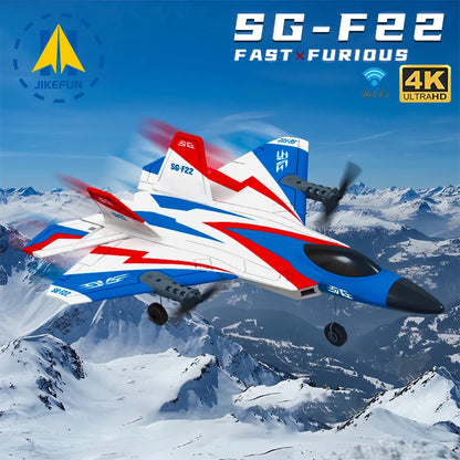 F22 RC Foam Plane – 4-Channel 6G Auto Stabilization with 4K Camera Remote Control Toy