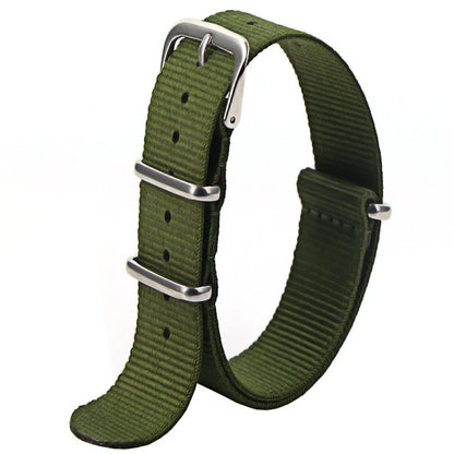 Nylon Watch Strap 16mm 18mm 20mm 22mm — Waterproof Army Sport Watch Band Replacement Belt