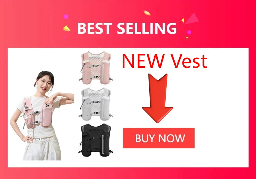 Lightweight Reflective Running & Biking Vest | Hydration Chest Pack with Phone Storage Pocket
