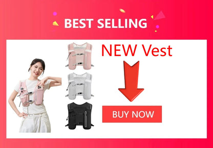 Lightweight Reflective Running & Biking Vest | Hydration Chest Pack with Phone Storage Pocket