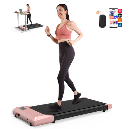 2-in-1 Run & Walking Pad – Small Under-Desk Treadmill for Home & Office, Quiet 45dB Portable Mini Treadmill with LED Display