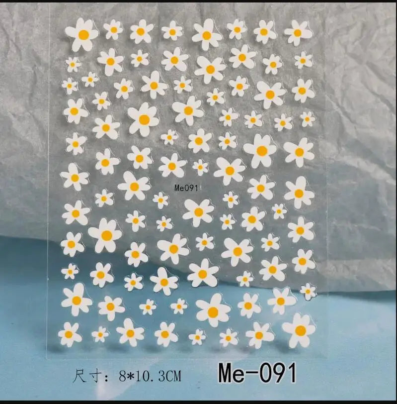5D Macaron Nail Stickers - Embossed Flower, Fruit, Bear & Rabbit Charms for Summer DIY Manicure Decoration