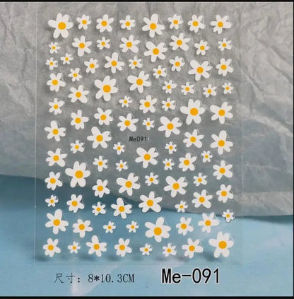 5D Macaron Nail Stickers - Embossed Flower, Fruit, Bear & Rabbit Charms for Summer DIY Manicure Decoration