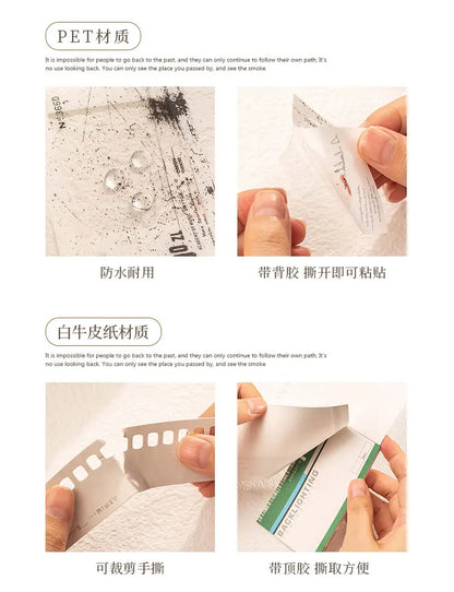 JIANQI 94 Piece Scrapbook Set, Stickers and Decorative Paper Mix, DIY Scrapbooking, Diary, Album, Collage Craft Supplies