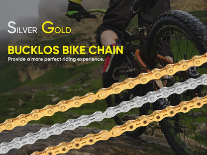 BUCKLOS MTB Bike Chain – 12 & 11 Speed Mountain & Road Bicycle Chain, Compatible with 8-12 Speed Cycling Parts