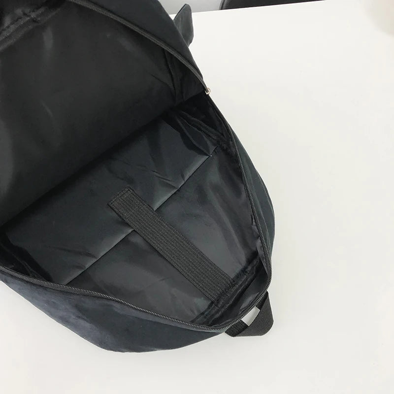 New Fashion Women's Backpack — High-Quality Large Capacity Computer Bag with Cartoon Pattern, Soft Fabric Shoulder Handbag