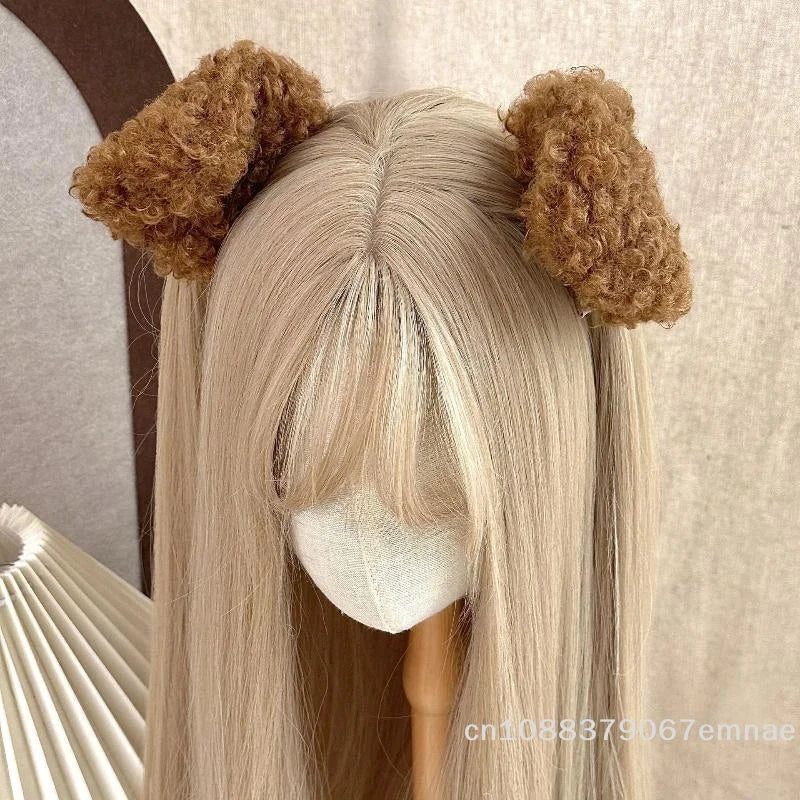 Cute Puppy Ears Hair Clips - Plush Kawaii Barrettes for Girls and Kids