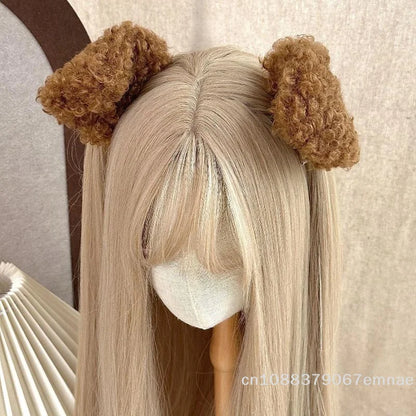 Cute Puppy Ears Hair Clips - Plush Kawaii Barrettes for Girls and Kids