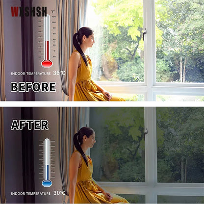 Solar Reflective Window Film - Insulation Privacy Glass Tint Sticker with 99% UV Protection for Home & Office Windows