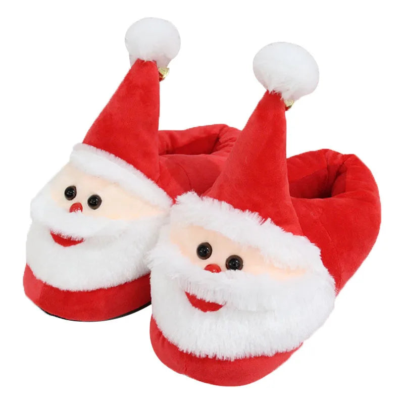 Winter Dinosaur Cotton Slippers for Women — Cartoon T-Rex Plush Velvet Home Slippers, Warm & Non-Slip Floor Shoes