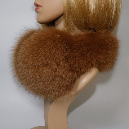 Real Fox & Raccoon Fur Earmuffs – Warm Winter Ear Warmer for Women and Girls, Plush Genuine Fur Accessory