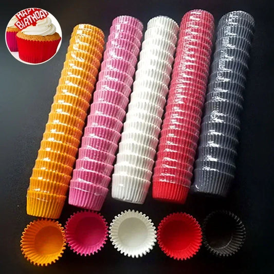 1000-Piece Mini Chocolate Paper Liners - Solid Color Cupcake, Muffin & Baking Cups