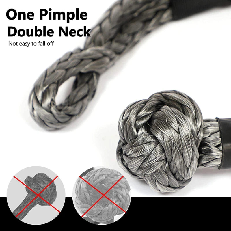 41,000lbs Soft Shackle Synthetic Rope – Heavy Duty Offroad 4X4 Tow Shackle Strap with Protective Sleeve for Jeep, Truck, SUV