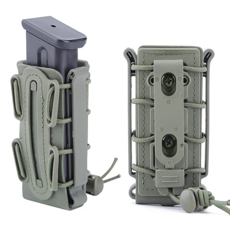 Tactical 9mm Single Magazine Pouch — MOLLE Quick‑Release Holder for Glock, Beretta & P226 Hunting Gear