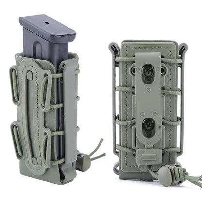 Tactical 9mm Single Magazine Pouch — MOLLE Quick‑Release Holder for Glock, Beretta & P226 Hunting Gear