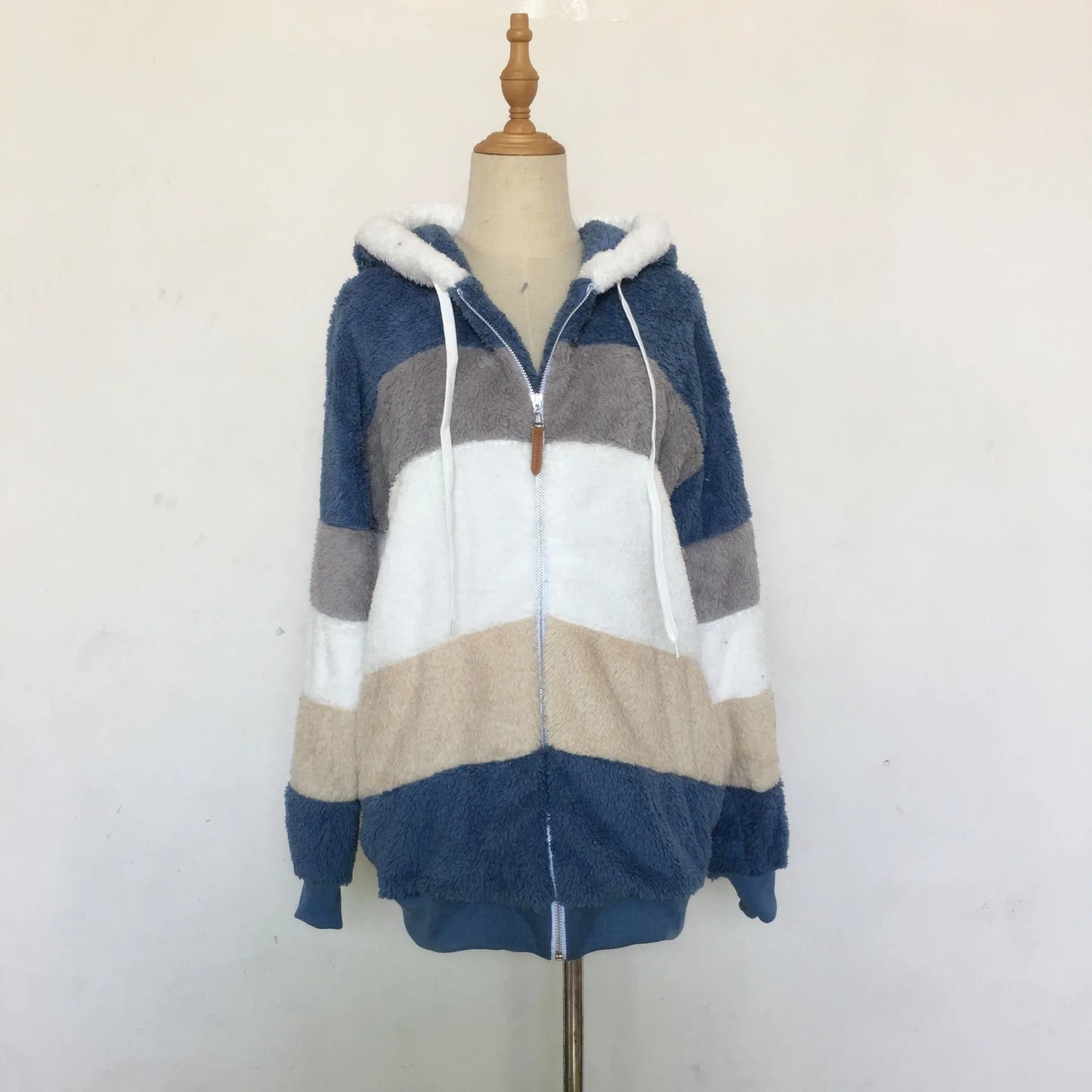 Oversized Jacket for Women – 2023 Autumn Winter Warm Plush Hooded Coat, Loose Fit Streetwear with Pockets