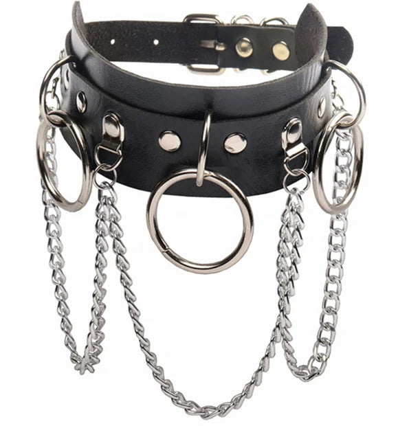 Harajuku Cosplay Rivet Star Punk Rock Gothic Collar — Sexy PU Leather Heart Cross Spike Choker Jewelry for Women