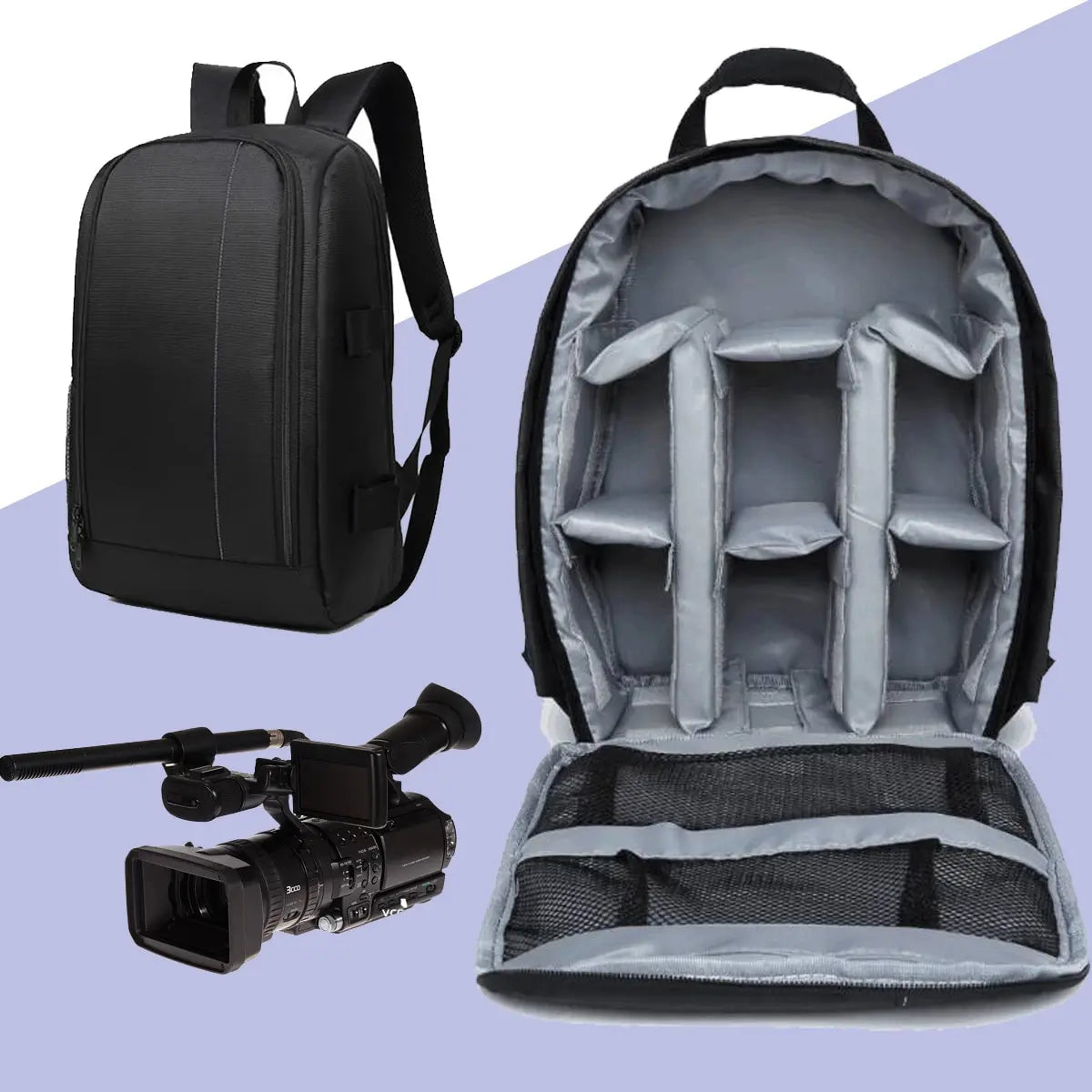 Multi-Functional Camera Bag - Lightweight, Waterproof Backpack for Nikon and Canon, Digital Lens, Outdoor Photography, Large Capacity