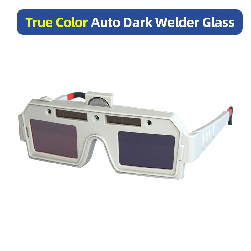 Auto-Darkening Welding Goggles - Solar Powered MMA TIG MIG Arc Welding Safety Glasses