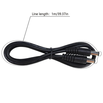 DC Male to Male Power Adapter Cable - 5.5x2.1mm & 5.5x2.5mm Round Connector Extension Cord for DC Devices