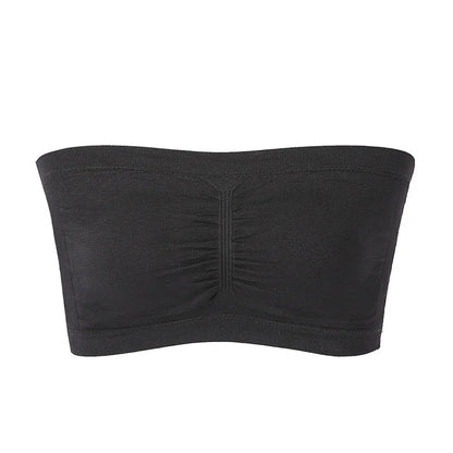 Women's Plus Size Strapless Bra – Thin, Removable Chest Cushion, Stretchy Seamless Invisible Bra, S-6XL