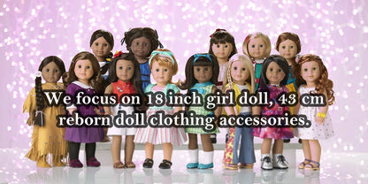 18-Inch Girl Doll Halloween Dress – Wednesday Outfit for 43–45cm American Girl Dolls, Skirt & Toy Gift Set