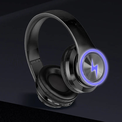 Wireless Bluetooth 5.0 Headphones – On-Ear Stereo Sound Headset with Microphone, Foldable Sports & Gaming Earphones